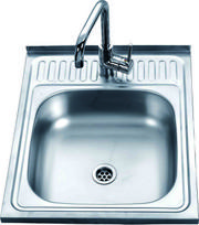 Nerūdijančio plieno plautuvė D6050A uždedama su sifonu 0.4 mm 500x600x160x0.4
