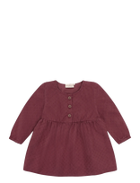 Fixoni - Dress Ls Woven - Suknelė kūdikiui ilgomis rankovėmis - Burgundiška splava