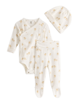 Lindex - 3-Piece Baby Starter Kit - Bodžių rinkinys - Kreminė spalva
