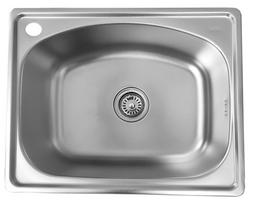 Nerūdijančio plieno plautuvė D5544P su sifonu 550x440x210x0.7