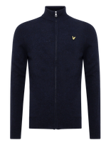 Lyle & Scott - Lambswool Blend Zip Through Cardigan - Megztinis - Tamsiai mėlyna