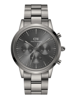 Daniel Wellington - Iconic Chronograph 42 Link Graphite - Analoginis laikrodis - Pilka
