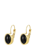 Bud To Rose - Retro Earring  Black/Gold - Išraiškingi auskarai - Juoda
