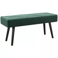 Minkštas lovos suolas, prieškambario suolas su X raštu, iki 120 kg, 100x36x45 cm, žalias