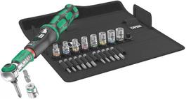 Wera 05075832001 Safe-Torque A 2 Set 1 dinamometrinio rakto rinkinys su terkšle, 23 dalys, 1/4" šešiakampis, 2–12 Nm, juodas/žalias