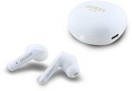 TWS ausinės Guess Flat Classic Logo elektrocheminiu būdu dengtos baltos