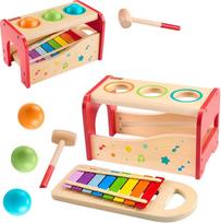 Fisher Price Mattel FP WOOD PRZEBIJAK CYMBALKI DREWNO HXT88 WB1