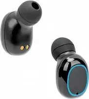 Manhattan Bluetooth belaidės ausinės, juodos, su mikrofonu, valdymo mygtukais, apsaugotos nuo prakaito, triukšmą slopinančios, 5 val. veikimo laikas, maks. atstumas 10 m, įkrovimo dėklas su powerbank (1200 mAh), Bluetooth v5.0, USB-A įkrovimo laidas, 3 me