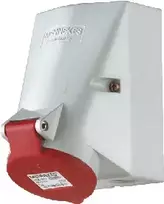 MENNEKES CEE sieninis kištukinis lizdas 5x16A 419 TwinCONTACT 6h 400V IP44 UT 180° 419 (419.)