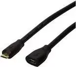 Logilink USB ilginimo laidas - Micro-USB B (kištukas) į Micro-USB B (lizdas) - USB 2.0 - 3 m - Juodas (CU0124)