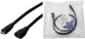 Logilink USB ilginimo laidas Micro-USB B (kištukas) į Micro-USB B (lizdas) USB 2.0 5 m juodas (CU0125)