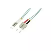 Logilink šviesolaidinis jungiamasis kabelis LC (vyriškas) – SC (vyriškas) 50 cm, OM3, 50/125 µm, halogenų neturintis, akvamarinas (FP3LS00)