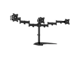 Monitorų stovas MULTIBRACKETS M Deskstand Basic Triple — 3 vietų, VESA 75x75–100x100, iki 24 kg, 15–27 colių ekranams, juodas