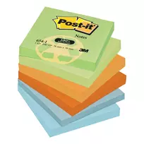 Lipnūs lapeliai 3M Post-it® Recycling Assorted 76mmx76mm 12vnt/pak 100L
