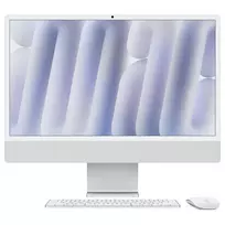 iMac Z1E2 59,62 cm 23,5 colio standartinis stiklas M4 8 branduolių CPU/8 branduolių GPU/16 branduolių N.E. 24GB 256GB SSD Gbit Eth MM NumKey TID DE sidabrinis