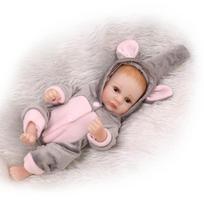 NPK Cute Reborn Baby Doll Minkšta Real Touch Silikono vinilo lėlė Puikūs žaislai kūdikiui ir dovana 26 cm white