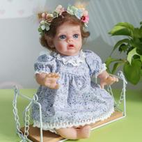 NPK Reborn Doll Baby Minkšto audinio korpusas silikoninis vinilo rankos kojos 35cm Baby Girl Real Touch 35cm gray