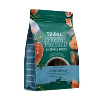 Šalto spaudimo mažų veislių suaugusių šunų maistas su lašiša – Tribal Fresh Pressed Adult Small Breed Salmon, 1.5 kg