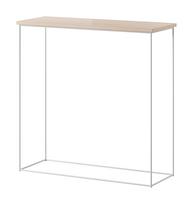 Konsolinis staliukas ADRK Milan, balta sp./rusva sp., 30 cm x 80 cm x 80 cm