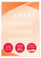Laminavimo vokeliai GBC, A5, 154x216 mm, 125, LAVGBC250_07873