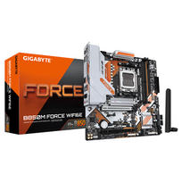 GIGABYTE B850M FORCE WIFI6E (rev. 1.0) | AMD processor family | AM5 processor socket | DDR5 | Supported hard drive interfaces: SATA, M.2 | Number of SATA connectors: 4