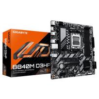 GIGABYTE B840M D3HP Motherboard – AMD Ryzen 9000 CPU support, 8+2+2 phase VRM, up to 8200MHz DDR5 (OC), 2x PCIe 4.0 M.2 slots, 1GbE LAN, USB 3.2 Gen 2