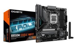 GIGABYTE B850M EAGLE WIFI7 Motherboard – AMD Ryzen 9000 Series CPUs, 8+2+2 Phase Digital VRM, up to 8200MHz DDR5 (O.C.), 1xPCIe 5.0 + 1xPCIe 4.0 M.2, WIFI 7, 2.5GbE LAN, USB 3.2 Gen 2