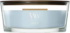 Žvakė, aromatinė WoodWick Lakeside Mist, 40 - 65 h, 453 g, mėlyna sp.