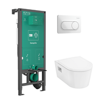Unitazas, pakabinamas Hansgrohe EluPura QR/SC, su dangčiu, 370 mm x 540 mm
