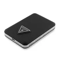 GUESS PU Grained Triangle Logo external battery (power bank) | 5000 mAh | MagSafe | black