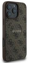 GUESS 4G Ring Classic Logo MagSafe Case for iPhone 16 Pro, Brown