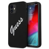 GUESS GUHCP12SLSVSBW iPhone 12 mini 5.4" black and white hard case, vintage silicone