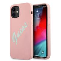 GUESS GUHCP12SLSVSPG iPhone 12 mini 5.4" pink/green pink hard case, vintage silicone