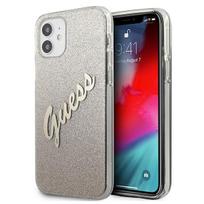 GUESS GUHCP12SPCUGLSGO iPhone 12 mini 5.4" gold glitter hardcase with gradient script