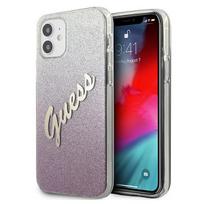 GUESS GUHCP12SPCUGLSPI iPhone 12 mini 5.4" pink glitter hardcase with gradient script