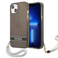 GUESS GUHCP13SHTSGSK iPhone 13 mini 5.4" black hardcase with translucent strap