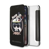 Karl Lagerfeld KLFLBKPXKSB iPhone X/Xs black bookcase Signature Glitter