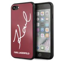 Karl Lagerfeld KLHCI8DLKSRE iPhone 7/8 SE 2020 / SE 2022 red/red hard case Signature Glitter