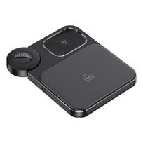 USAMS 3-in-1 inductive charger, 15W, black/black, CD190WXC01 (US-CD190)