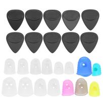 Frosted Guitar Picks Silicone Finger Cots Protector Musical Instrument Accessories gray