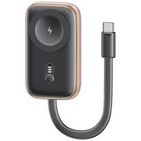 USAMS 2-in-1 CD245 inductive charger for Apple Watch with 1200mAh power bank + USB-C cable tarnish