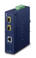 Planet IP30 Industrial 10/100/1000T to 2-P 100/1000X SFP Gigabit