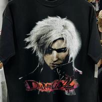 03 Devil May Cry 2 Ps2 Promo T-Shirt Black XXL S gray