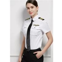 New Arrival Plane Captain Uniform Air Pilot Force Flight Suit KTV Halloween Cosply Dress up Summer Male Female Shirt Dress S gray