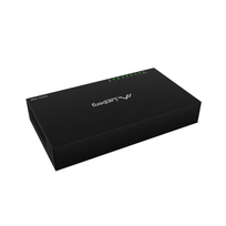 LANBERG | 8-Port 1Gbps Unmanaged Gigabit Ethernet Desktop Switch, 12V Metal Case | DSM1-1008