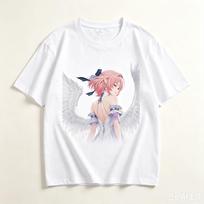 Remiel Zenless Zone Zero White Wing Back View Anime Cutout Graphic Crew Neck Short Sleeve Unisex And Unisex Tshirt M white
