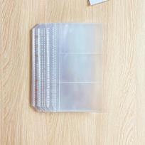 A5 A6 Binder Photocards Collect Book Postcards Organizer Journal Notebook With 10PCS Sleeves School Stationery white