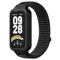 Nailono dirželiai „Xiaomi Band 9 Active“ / „Redmi Band 3“ išmaniajam laikrodžiui, sportinis kvėpuojantis kilpos dirželis „Xiaomi Miband 9 Active“ Xiaomi band 9 active juoda