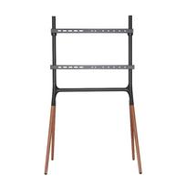 Logilink TV stand, 49-70 inch, with walnut legs