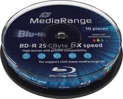 MediaRange BD-R 25GB 6x Cake Box 10 (MR500)